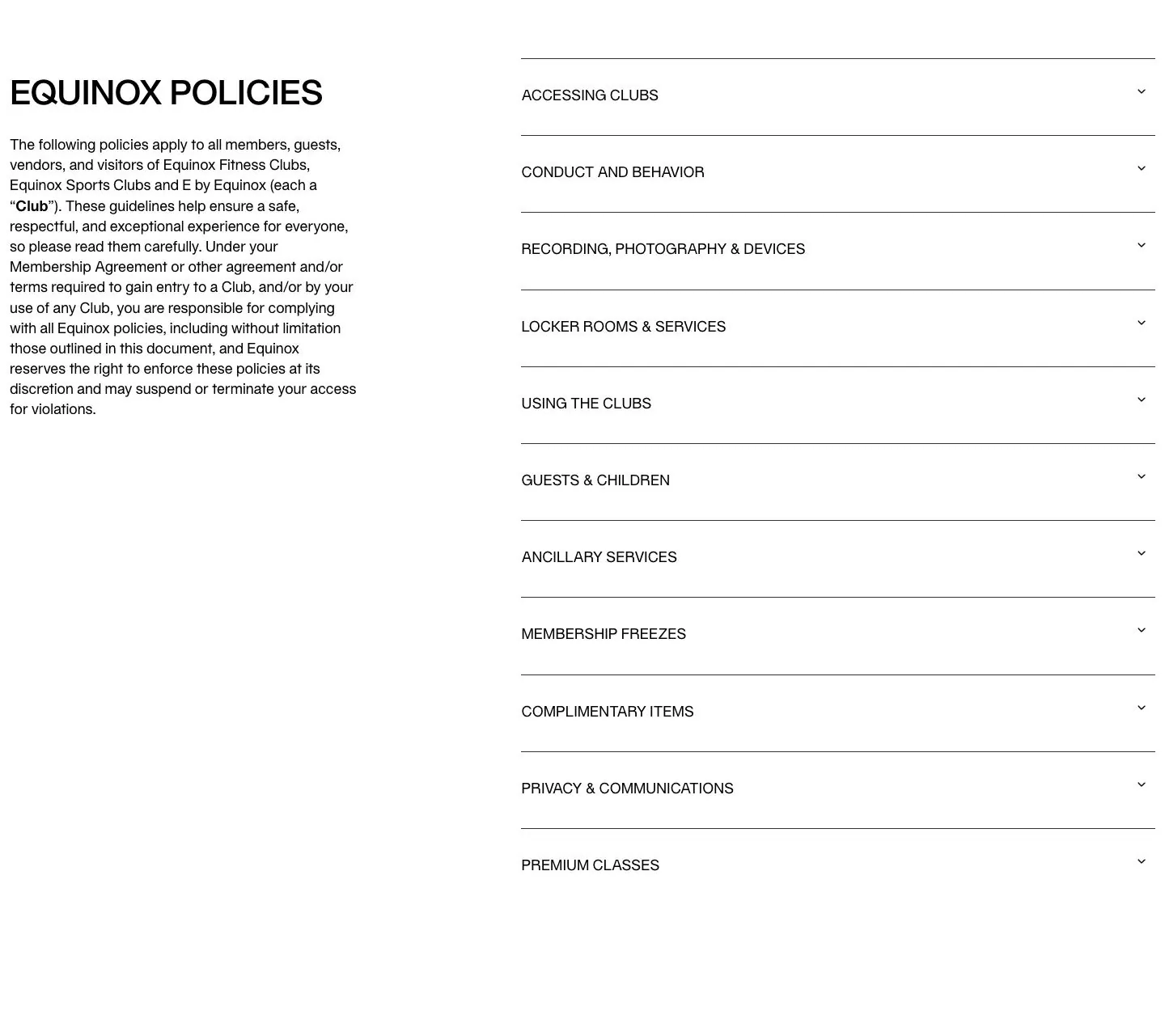 equinox.com — Boshqa