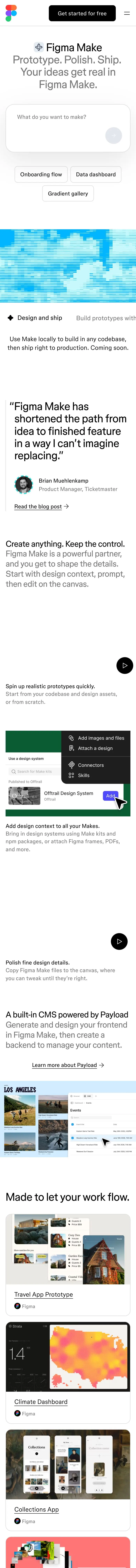 Figma — Landing page