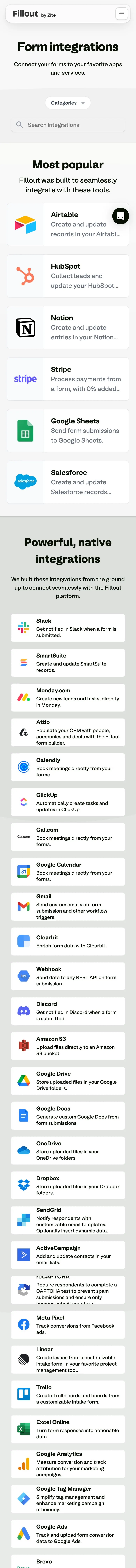 Fillout — Other