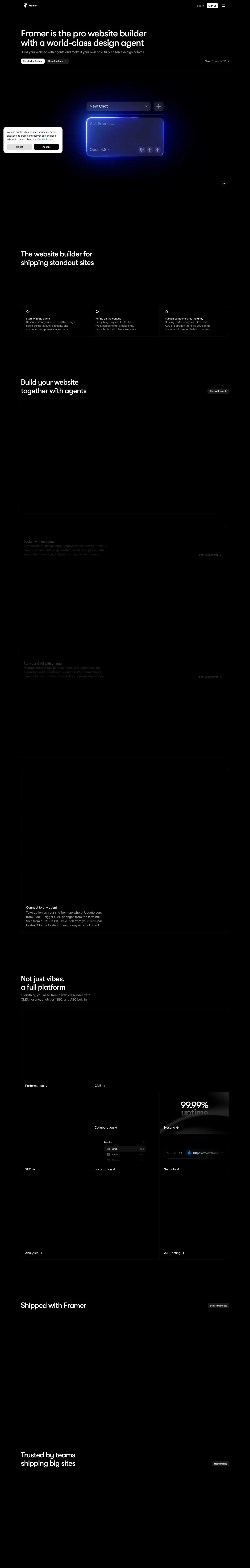 Framer — Bosh sahifa