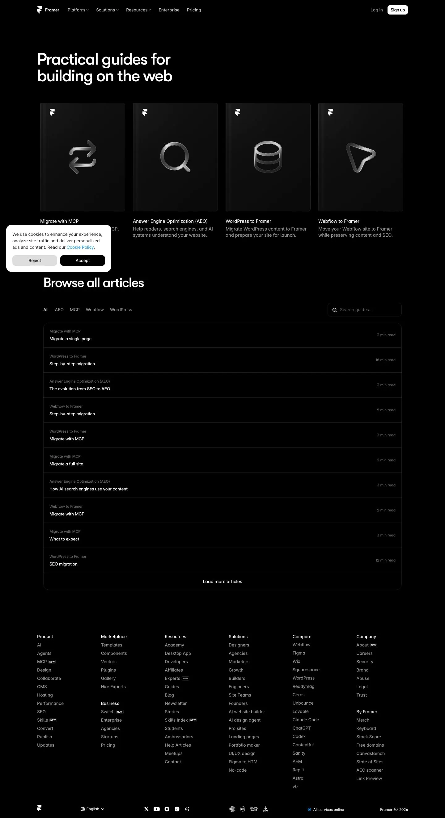 Framer — Boshqa