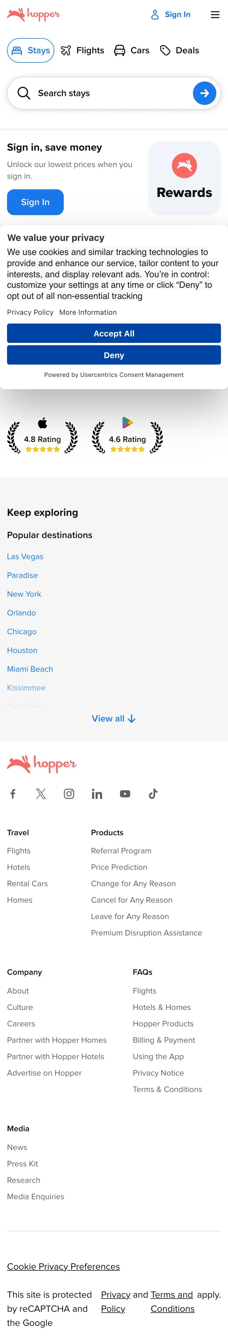 hopper.com — Bosh sahifa