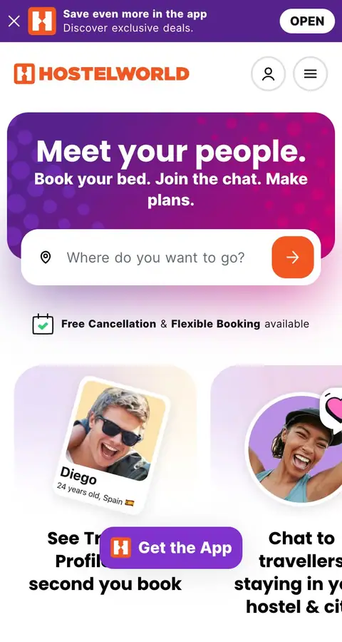hostelworld.com — Bosh sahifa