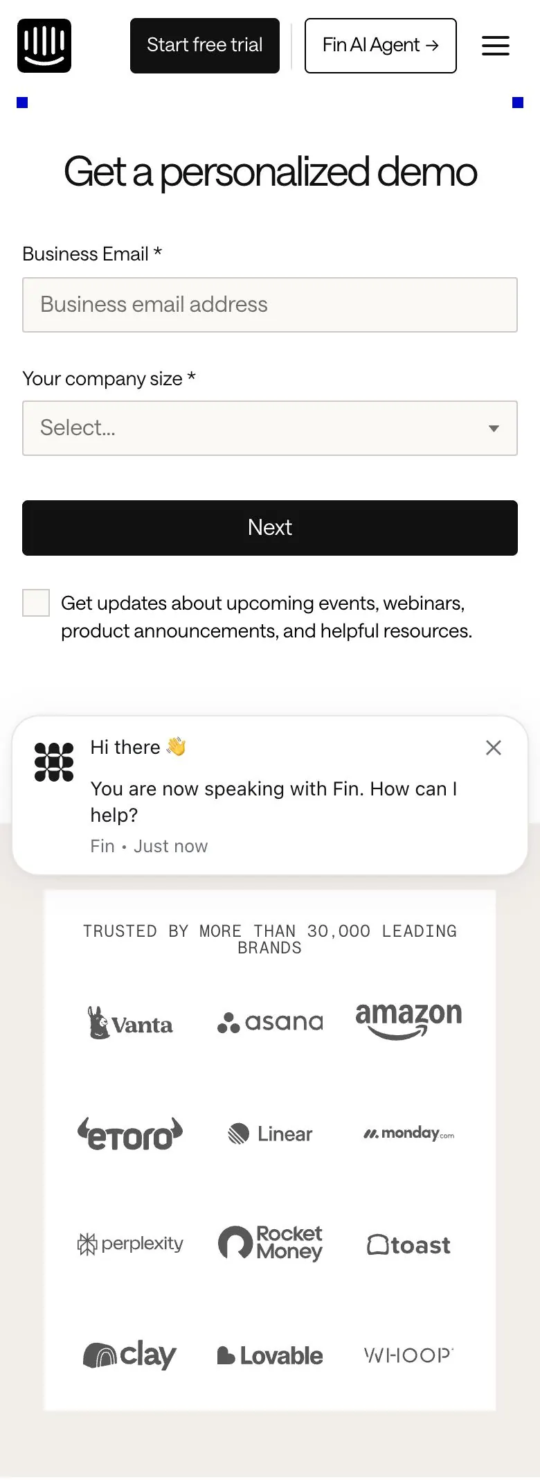 Intercom — Contact