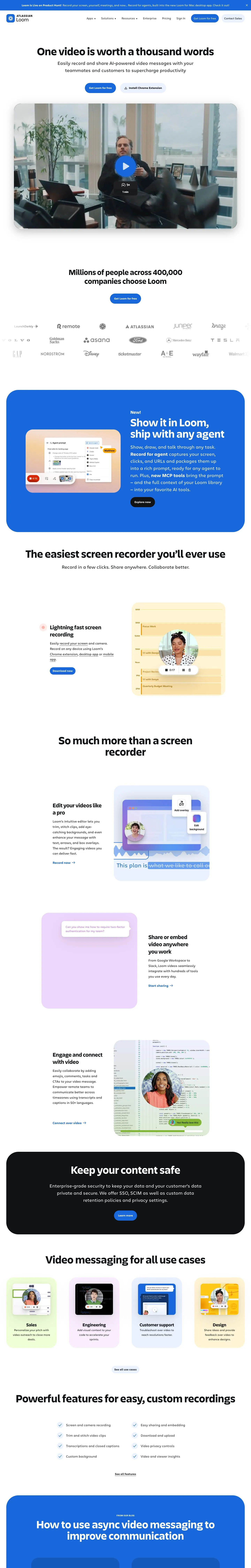 loom.com — Landing page