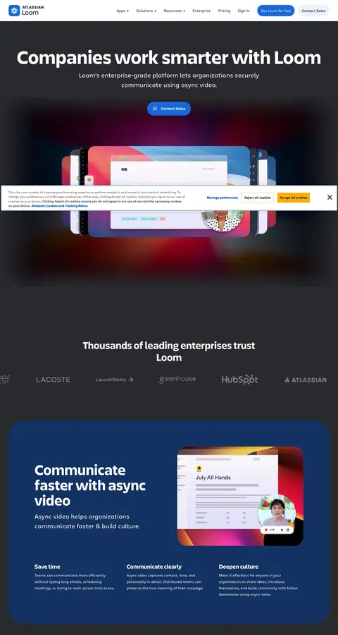 loom.com — Landing sahifa