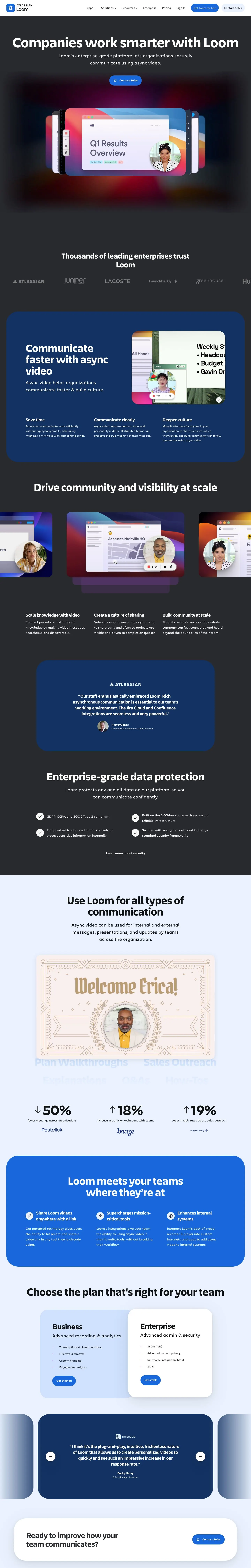 loom.com — Landing page