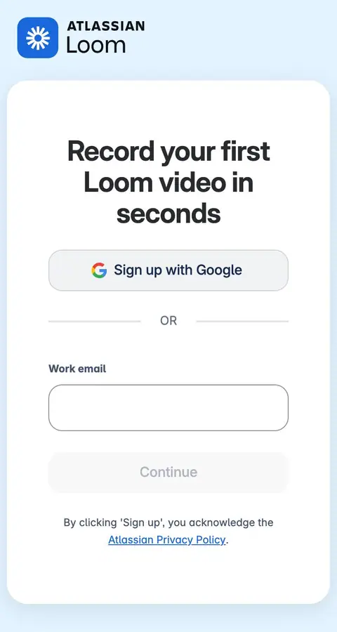 loom.com — Sign up