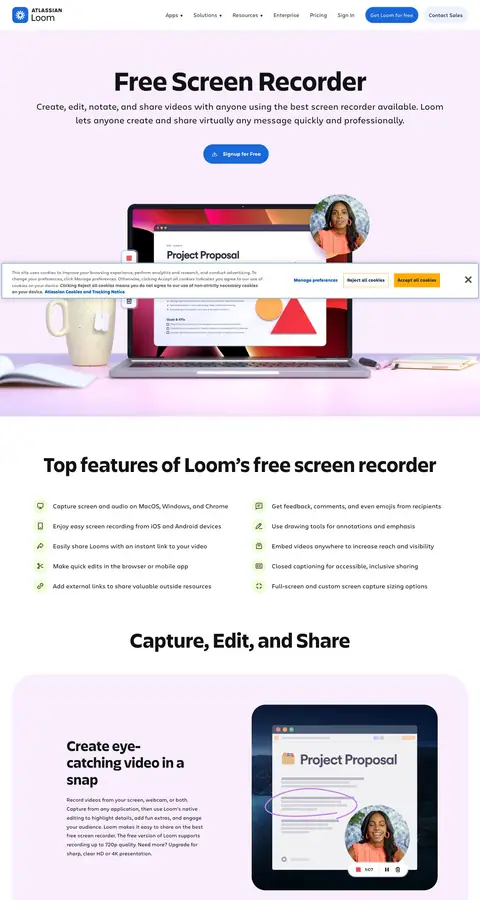 loom.com — Landing sahifa