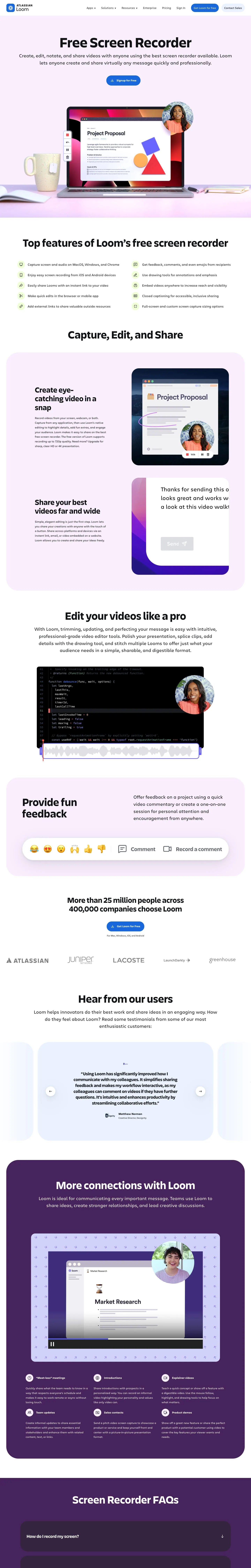 loom.com — Landing page