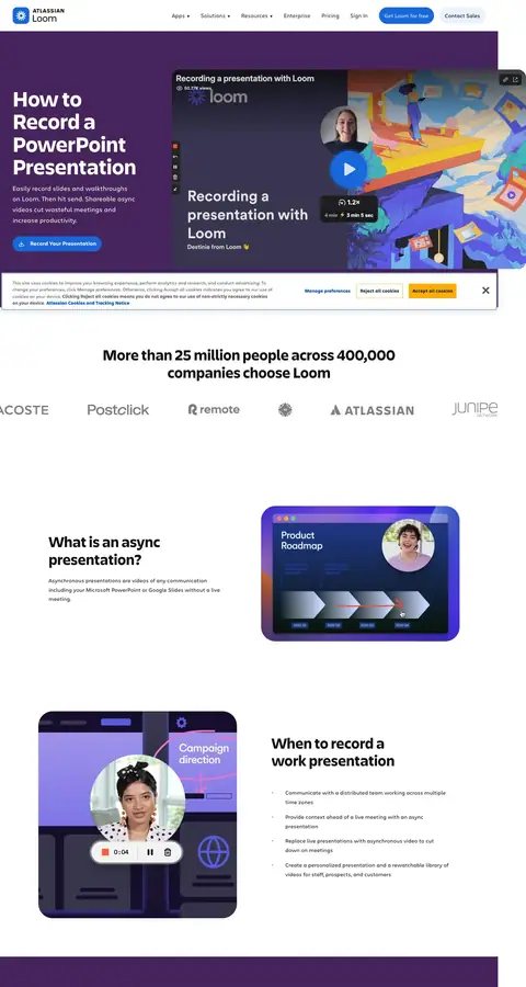loom.com — Landing sahifa