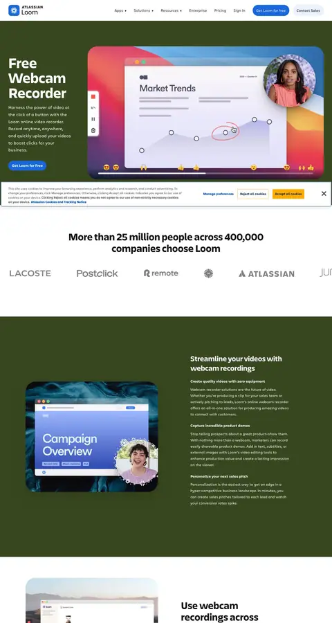loom.com — Landing sahifa