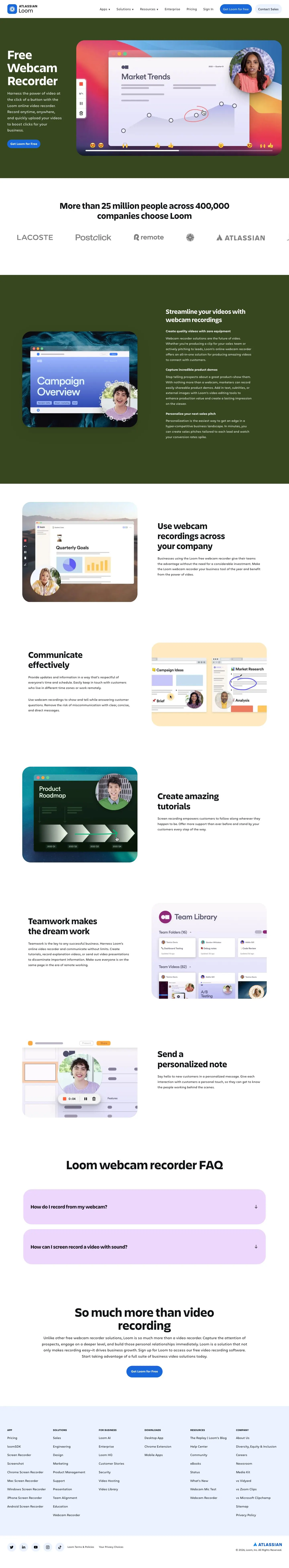 loom.com — Landing page
