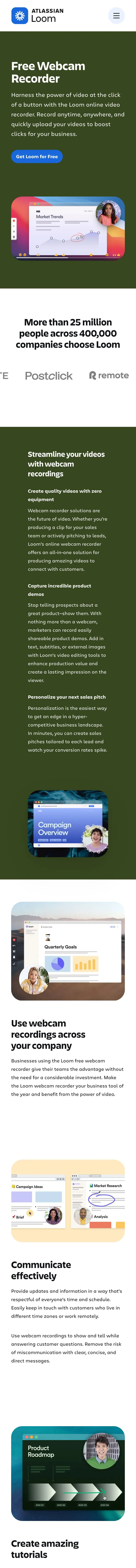 loom.com — Landing page