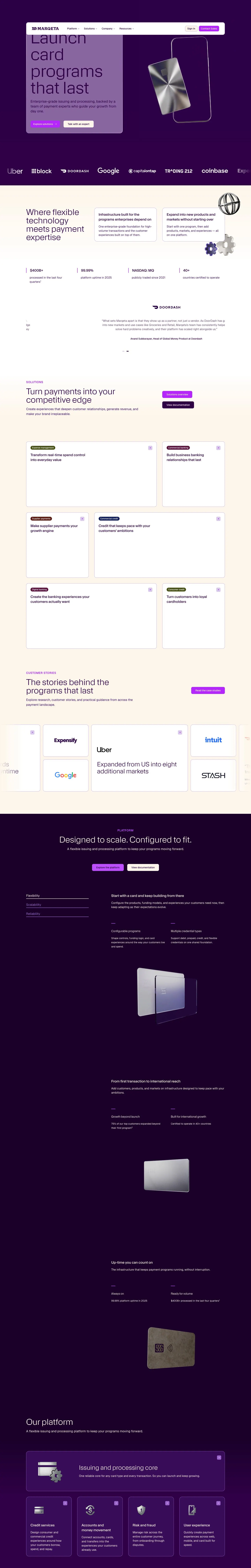 Marqeta — Landing page