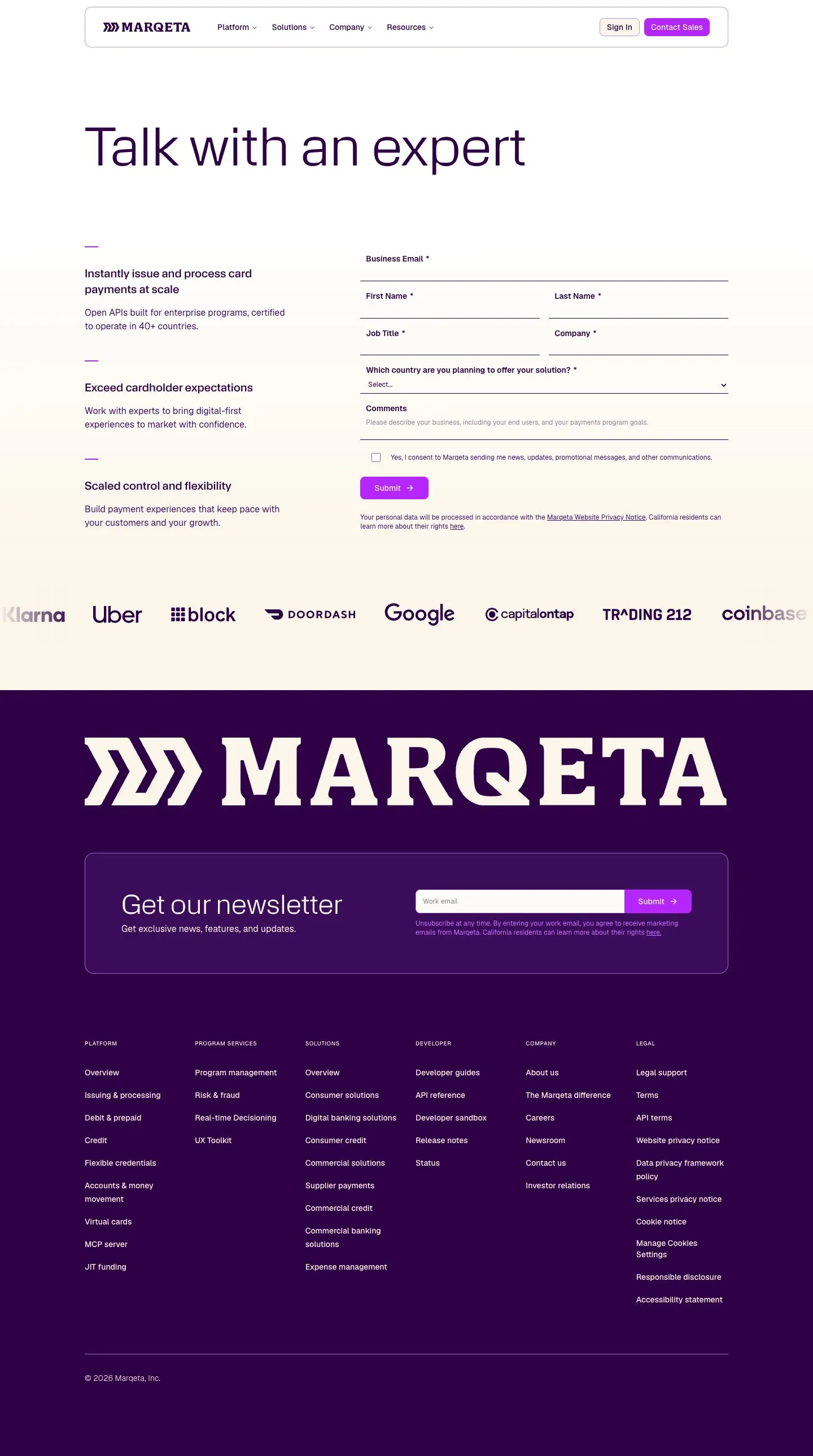 Marqeta — Contact