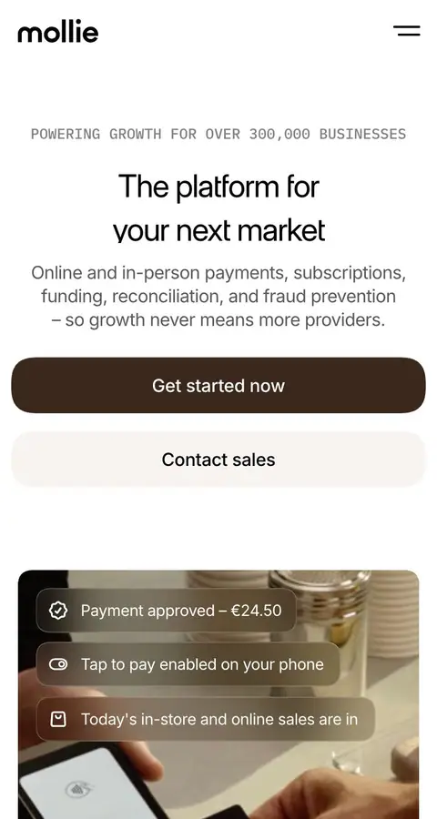 Landing page