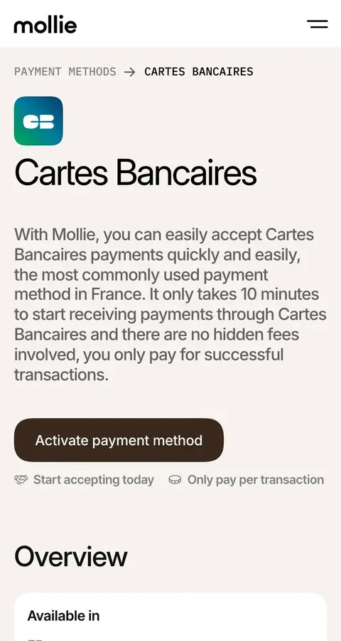 Landing page
