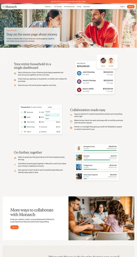Landing page