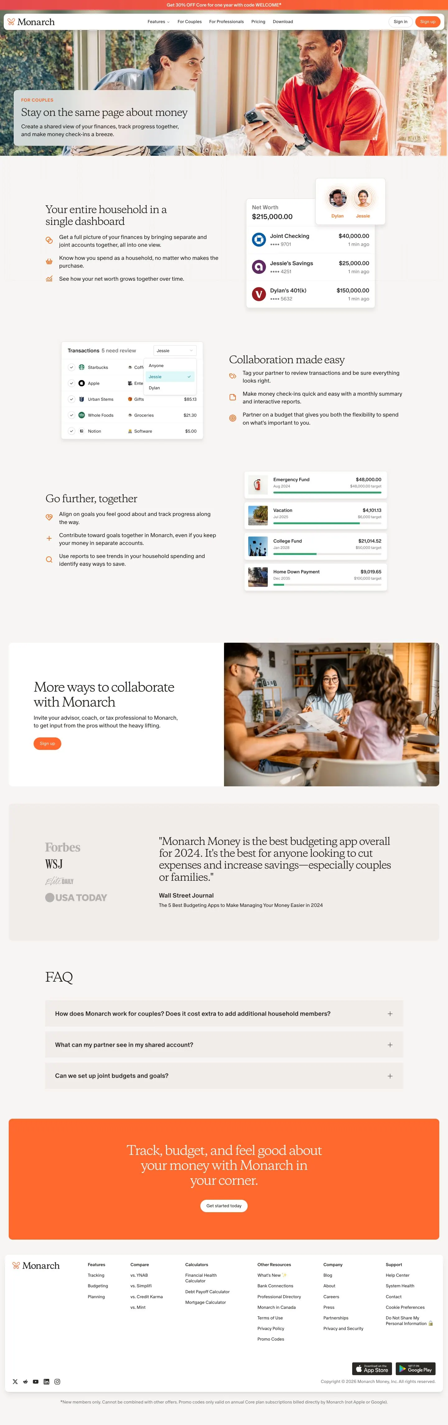 Monarch — Landing page