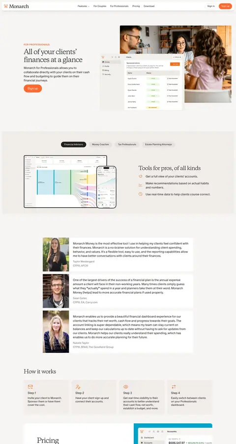 Landing page