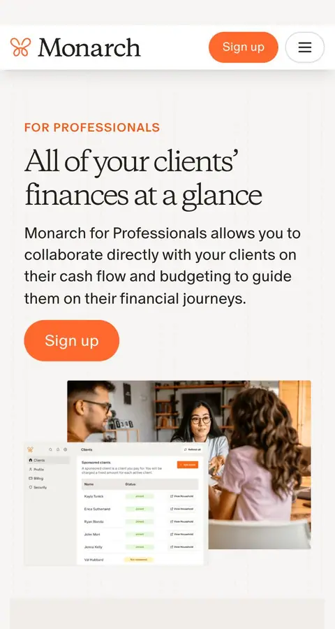 Landing page