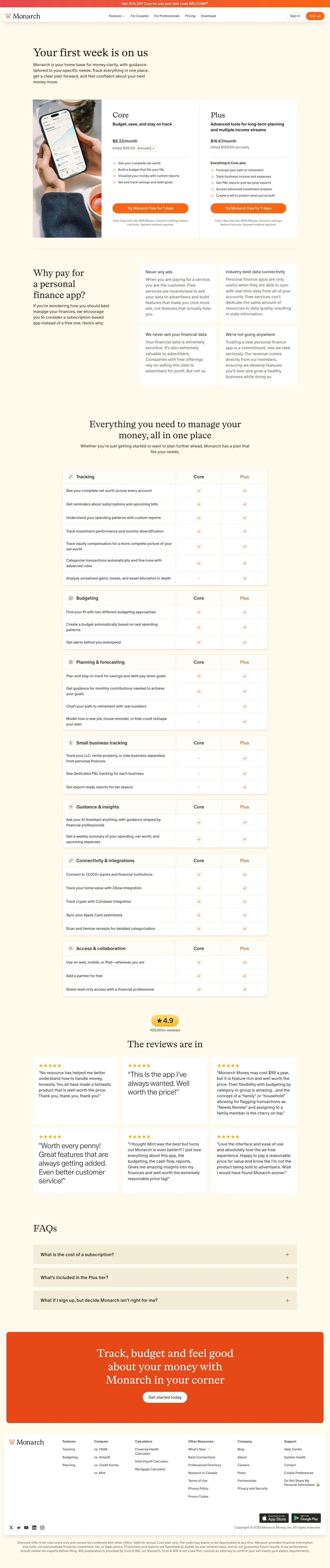 Monarch — Pricing