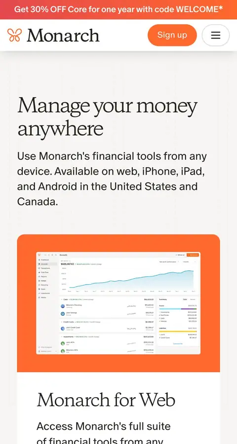 Landing page