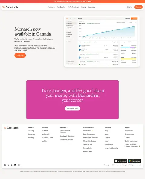 Landing page