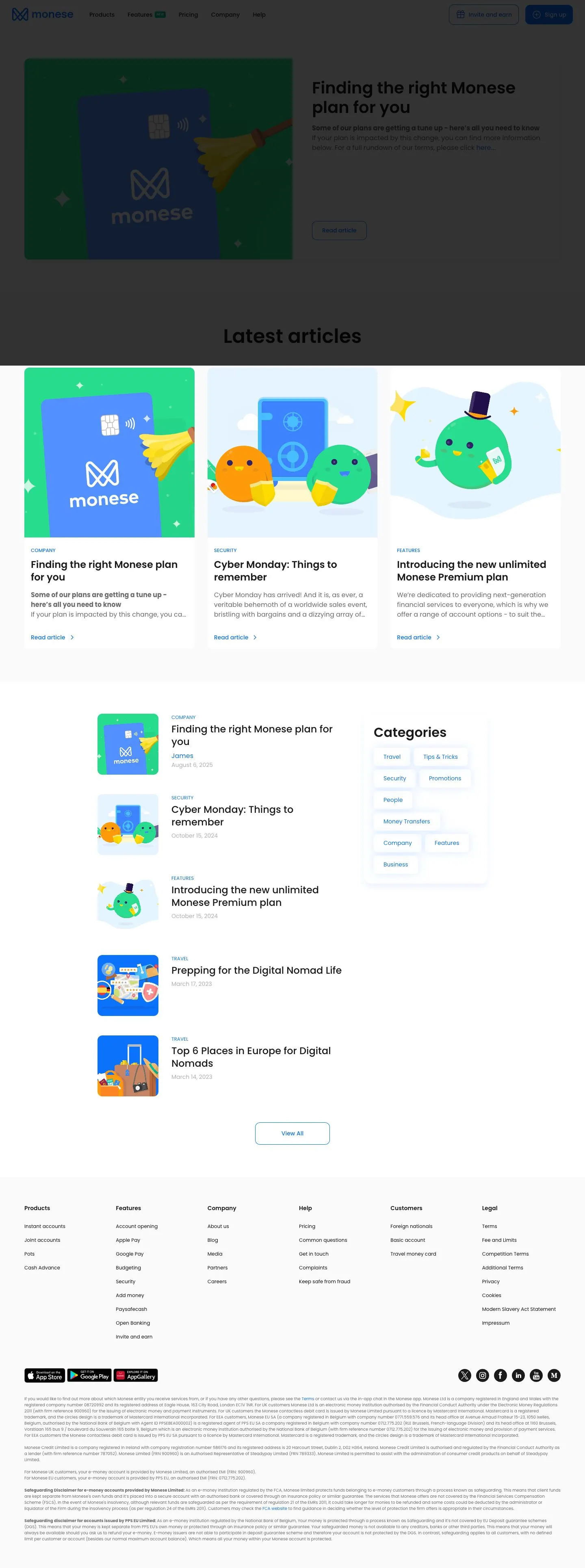 monese.com — Yangiliklar va blog