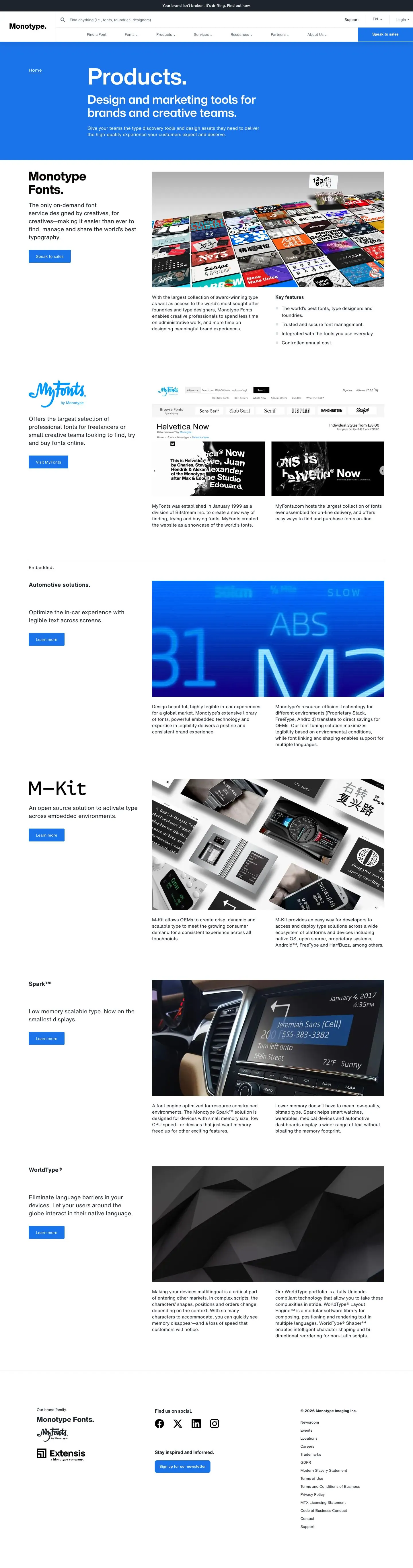 Monotype — Catalog