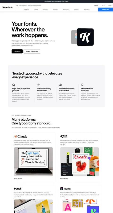 Landing page