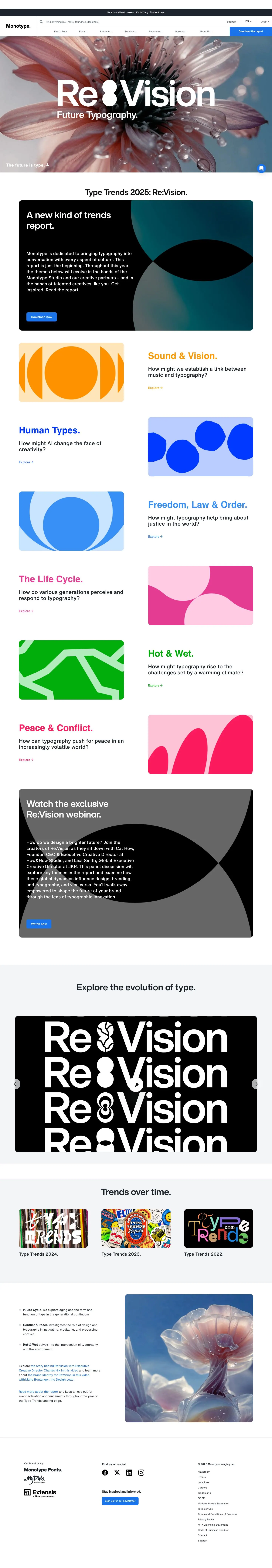 Monotype — Landing page