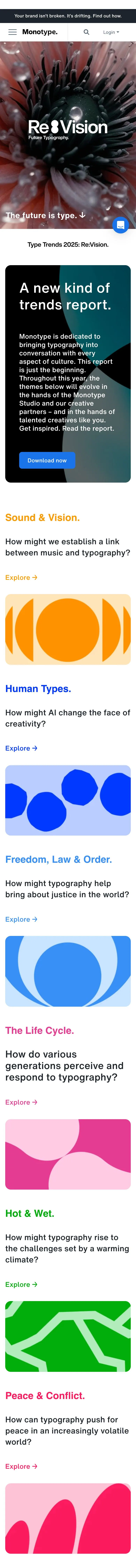 Monotype — Landing page