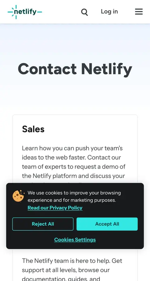 netlify.com — Aloqa