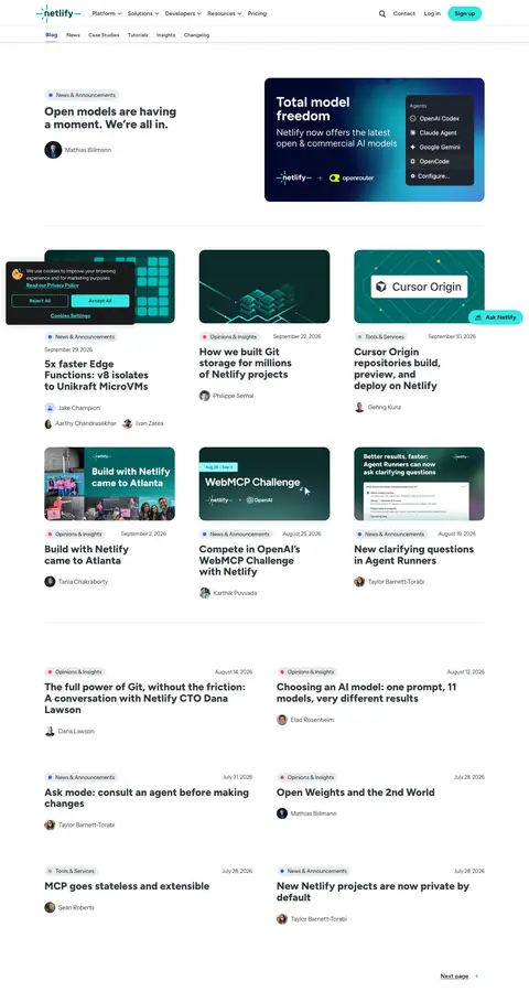 netlify.com — Yangiliklar va blog