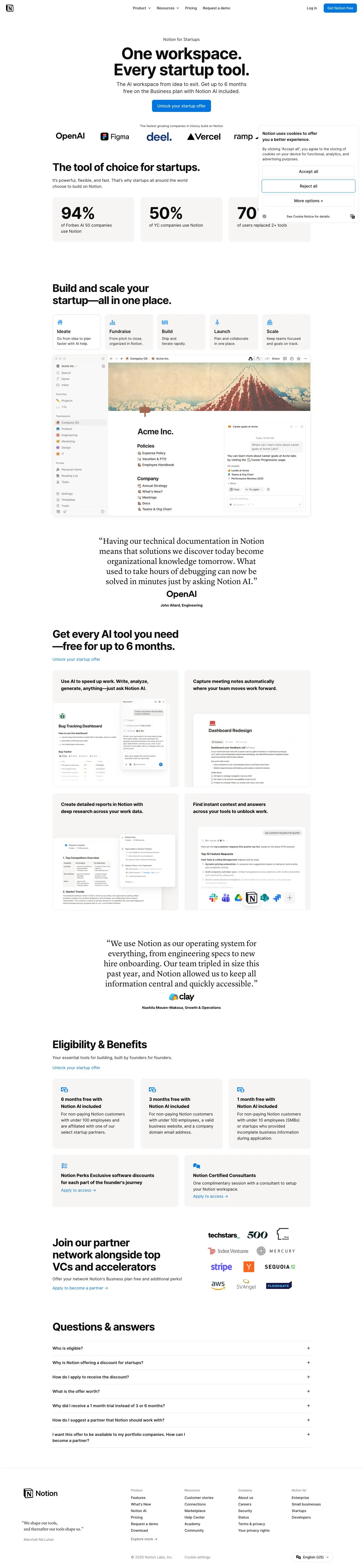 notion.com — Landing page
