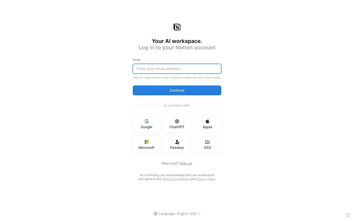 Notion — Login