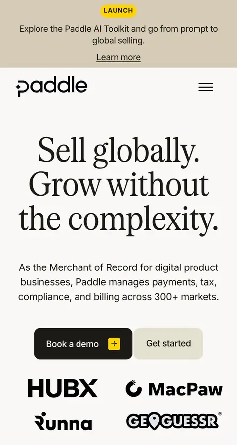 Landing page