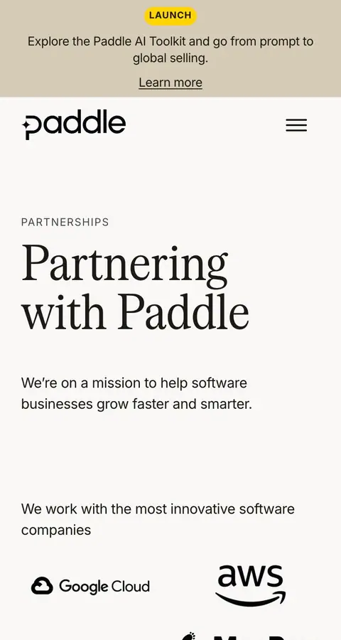 Landing page