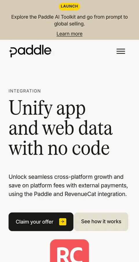 Landing page