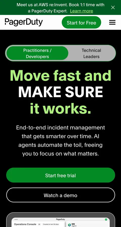 Landing page