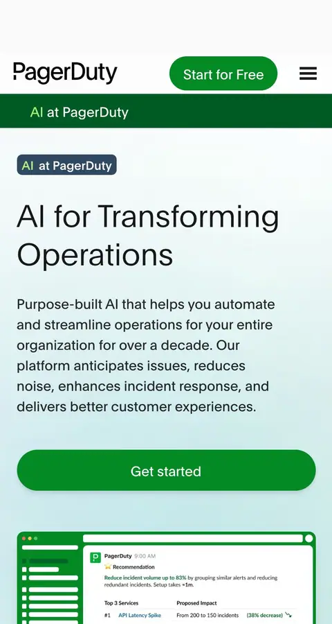 Landing page