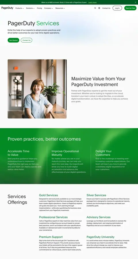 Landing page