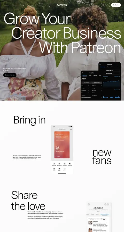 Landing page