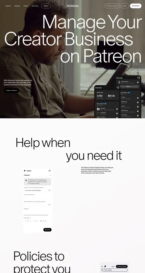 Landing page