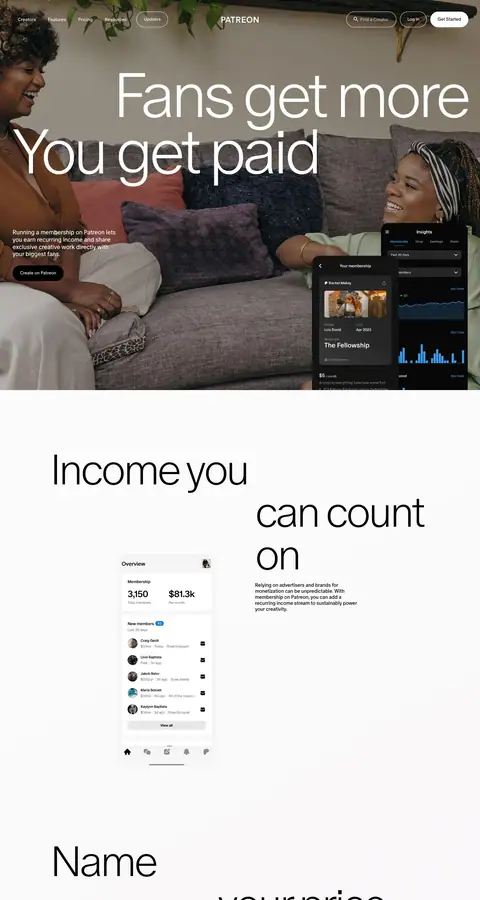 Landing page