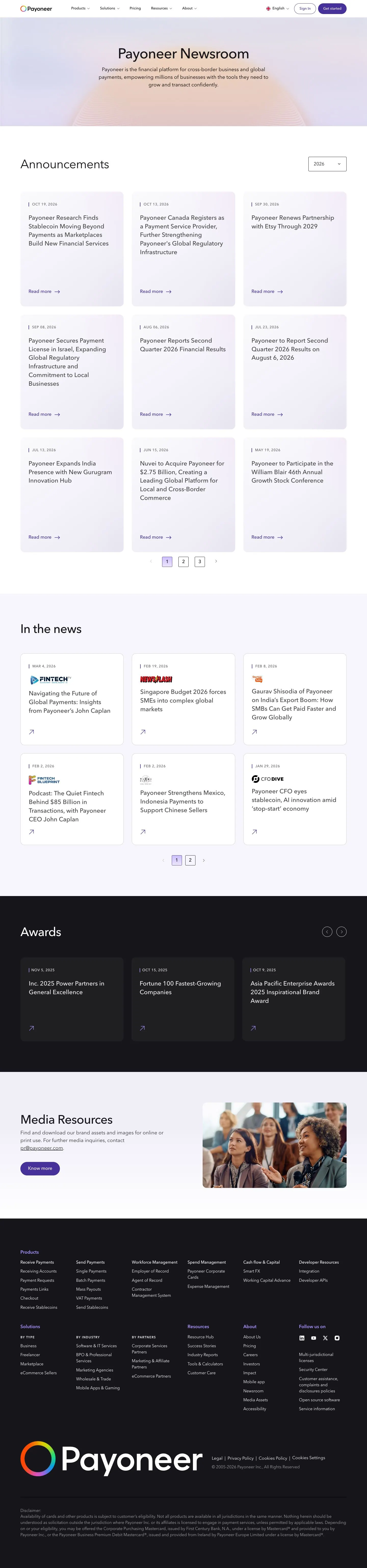 Payoneer — Feed
