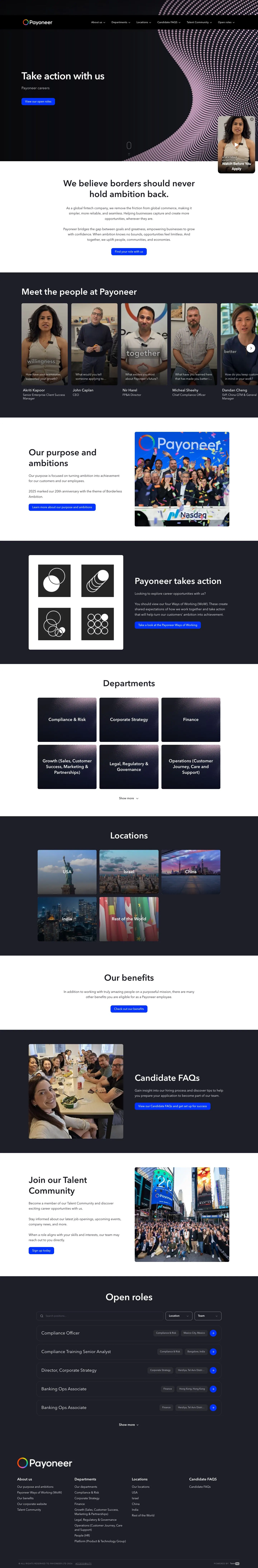 payoneer.com — Vakansiyalar