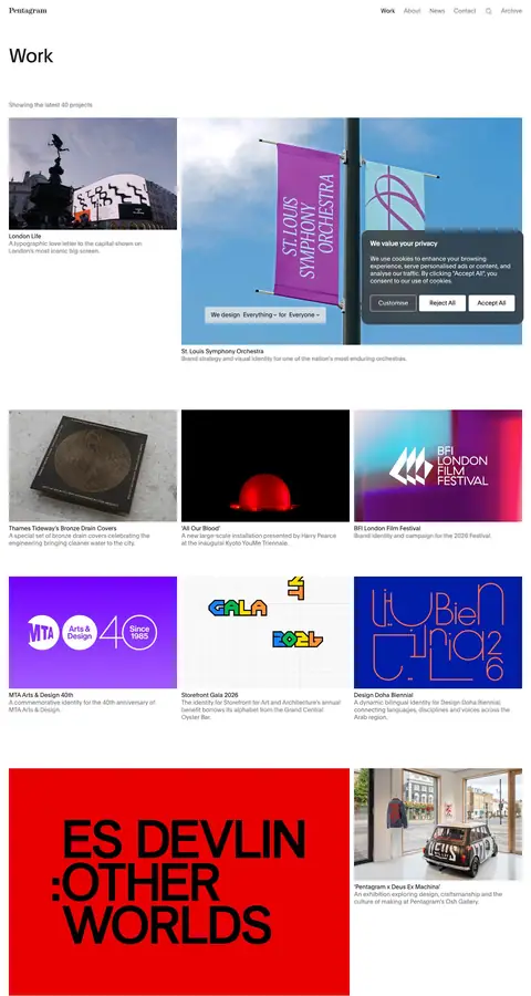 pentagram.com — Katalog